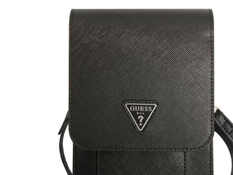 Guess taske GUWBSATMBK sort/black Saffiano Triangle