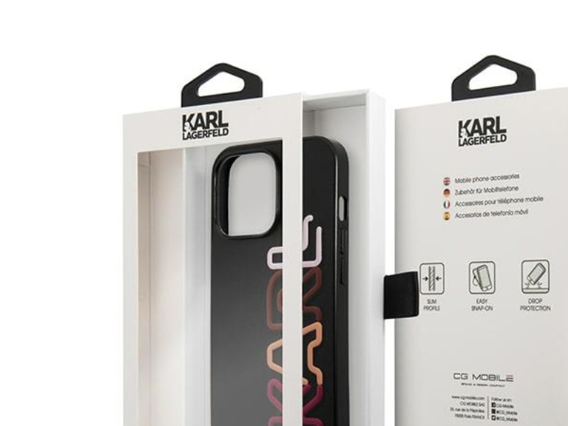 Karl Lagerfeld Multipink Brand Cover Til Iphone 13 Pro / Iphone 13 - Sort