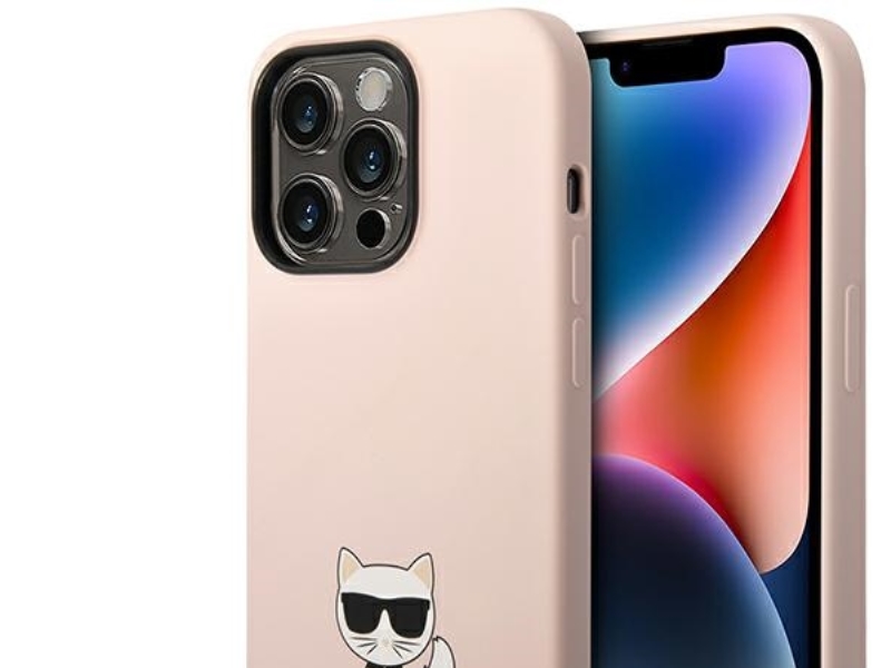 Karl Lagerfeld Klhcp14lslctpi Iphone 14 Pro 6,1" Hardcase Light Pink / Light Pink Silicone Choupette Body