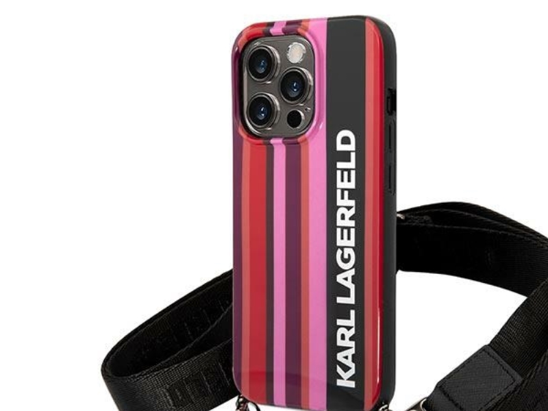 Karl Lagerfeld Color Stripes Strap-Etui Til Iphone 14 Pro - Pink