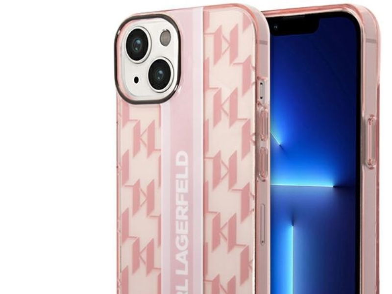 Karl Lagerfeld Klhcp14mhklspcp Iphone 14 Plus 6,7" Hardcase Pink/Pink Monastof Lodret Stribe