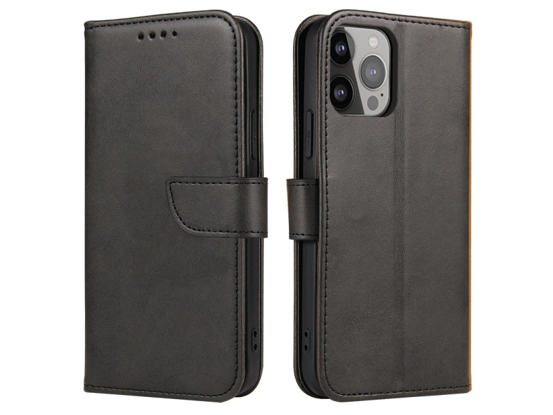 Hurtel Magnet Case Cover for TCL 20L Flip Cover Wallet Stand Black