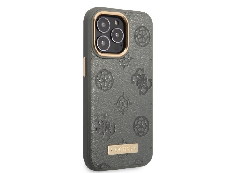 Guess Guhmp13lsapstg Iphone 13 Pro / 13 6.1" Hartschalenetui Peony Magsafe Grau/Grau