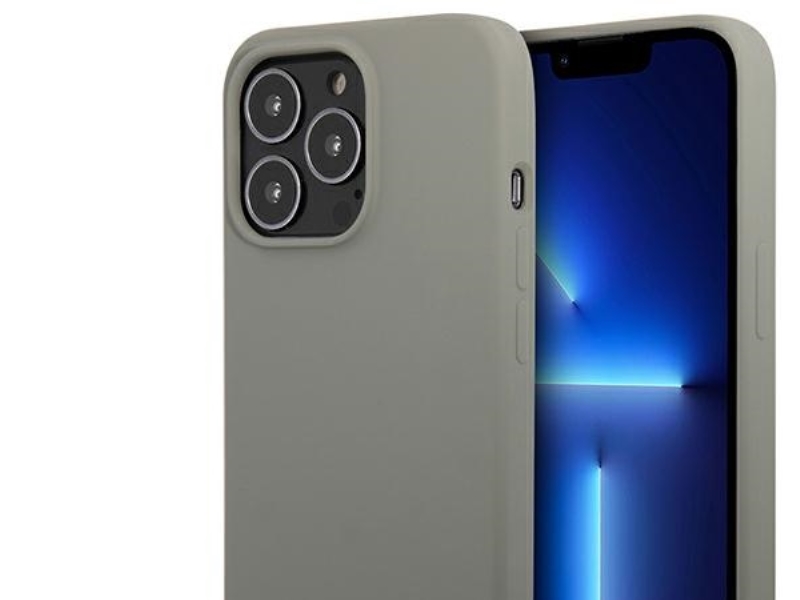 Guess Guhmp13lsplg Iphone 13 Pro/13 6,1" Hårdt Cover Grå/Grå Silikone Logo-Plade Magsafe