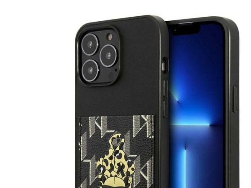 Hurtel Karl Lagerfeld Karlimals Kortholder-Cover Til Iphone 13 Pro / Iphone 13 - Sort