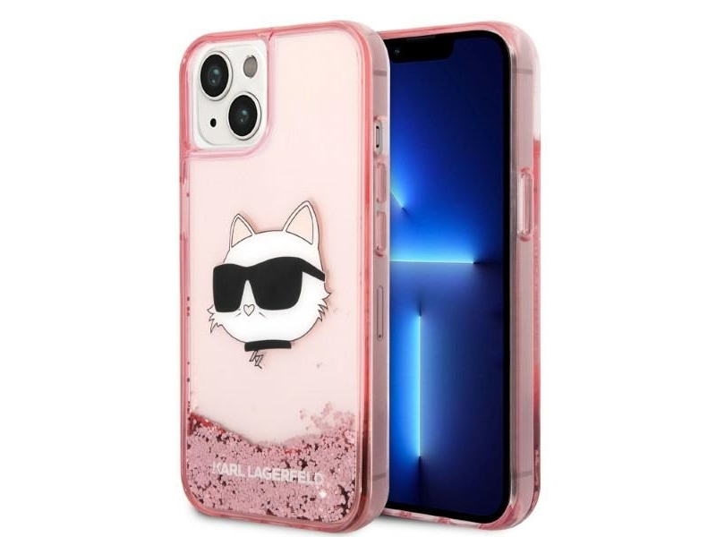 Karl Lagerfeld Klhcp14mlnchcp Iphone 14 Plus 6,7" Rosa/Rosa Hartschalenetui Glitter Choupette Head