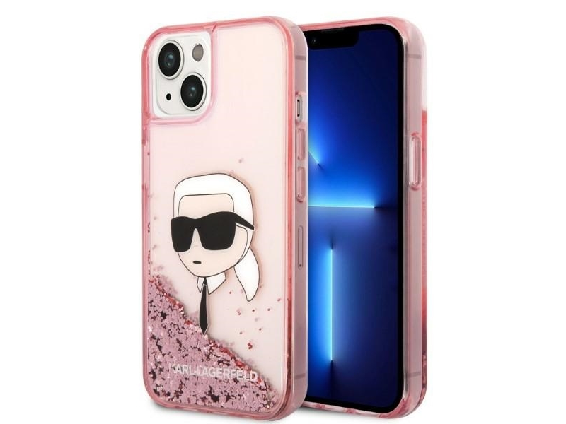 Karl Lagerfeld Klhcp14mlnkhcp Iphone 14 Plus 6,7" Rosa/Rosa Hartschalenetui Glitter Karl Head