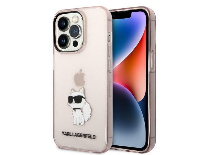 Karl Lagerfeld Ikonik Choupette Case Für Iphone 14 Pro Max - Pink