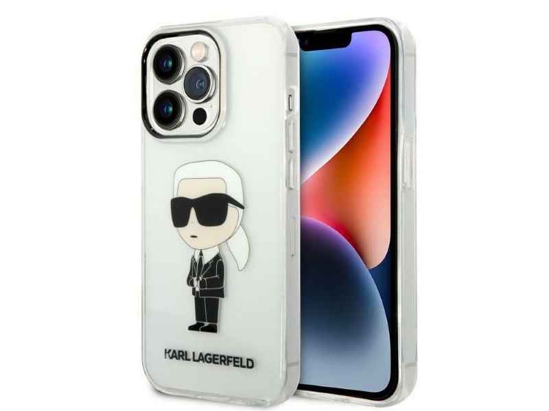 Karl Lagerfeld Tasche Für Iphone 14 Pro Max 6,7" Klhcp14xhniktct Transparente Hartschale Ikonik Karl Lagerfeld