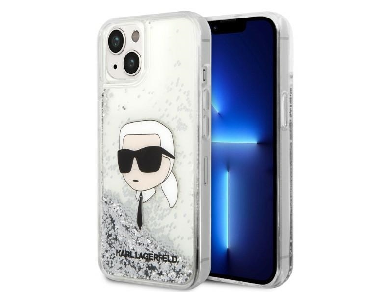 Karl Lagerfeld Klhcp14mlnkhch Iphone 14 Plus 6.7" Hardcase Silber/Silber Mit Glitzer Karl Head