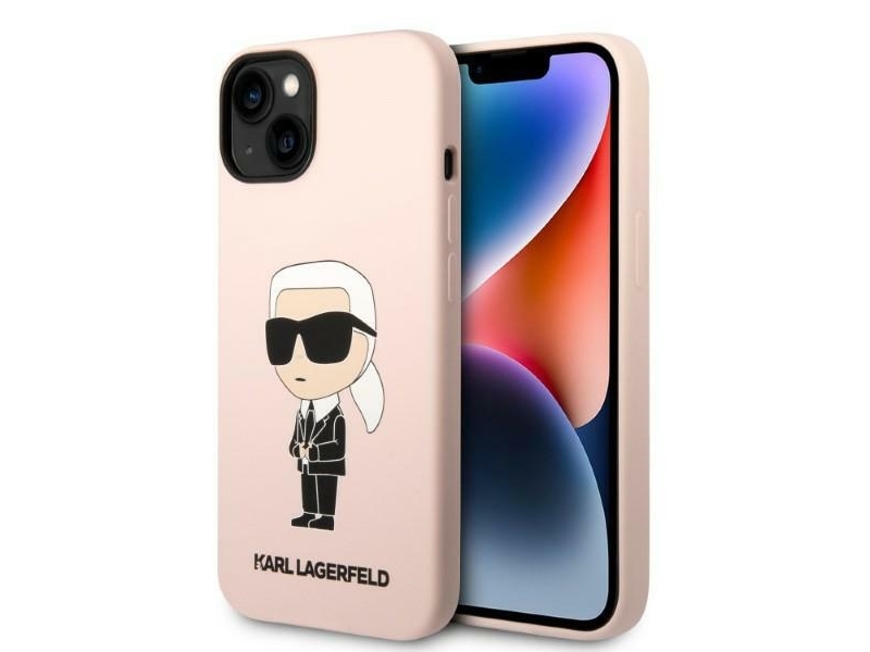 Karl Lagerfeld Klhcp14msnikbcp Iphone 14 Plus 6,7" Hardcase Pink/Lyserød Silikone Iconic