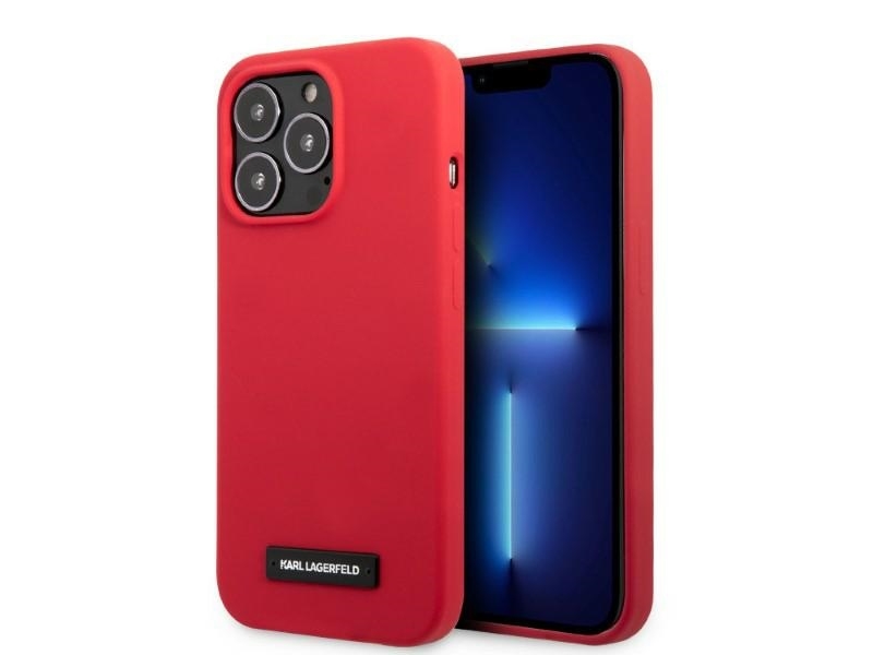 Karl Lagerfeld Klhcp13lslmp1r Iphone 13 Pro/13 6,1" Hardcase Rot/Rot Silikon-Plakette