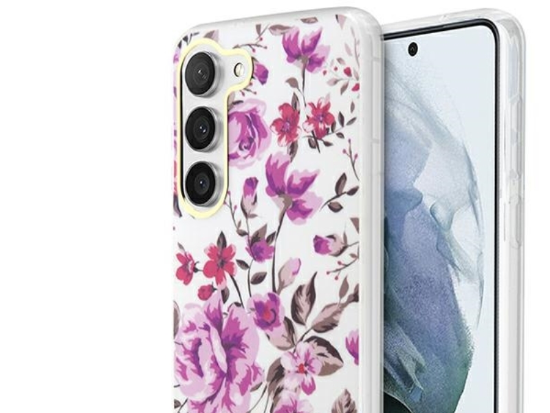 Guess Guhcs23shcfwst S23 S911 Hardcase Flower Collection - Hvid/Hvid
