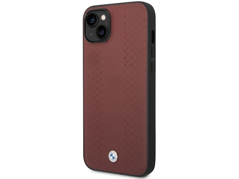 Bmw Bmhcp14s22rfgr Iphone 14 6.1" Cover - Bordeaux/Bordeaux Læder Diamantmønster