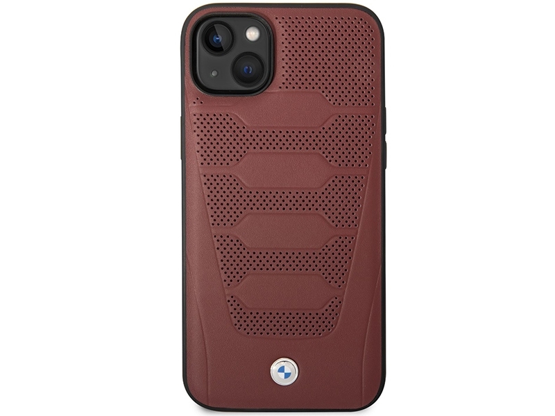 Bmw Bmhcp14s22rpsr Tasche Für Iphone 14 6.1&Quot - Burgunderrot/Burgunderfarbenes Ledersitzmuster
