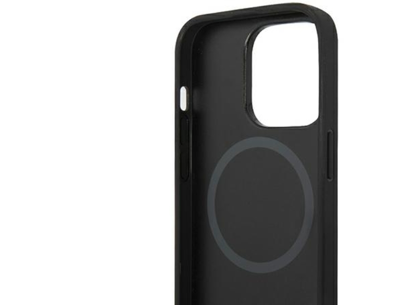 Bmw Bmhmp14l22rfgk Abdeckung Til Iphone 14 Pro 6,1" Sort/Sort Læder Diamantmønster Magsafe