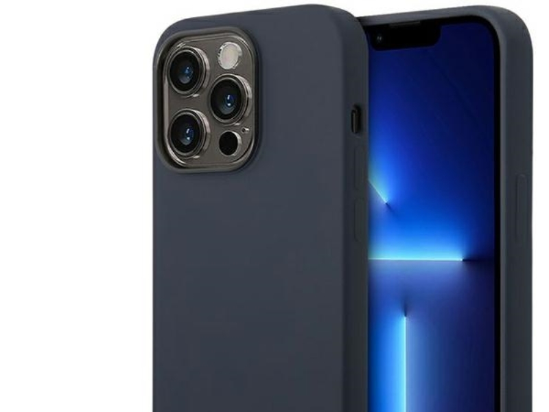 Bmw Bmhmp14xsilna Cover Til Iphone 14 Pro Max 6.7" - Navy Blue/Navy Silikone Metaldetalje Magsafe