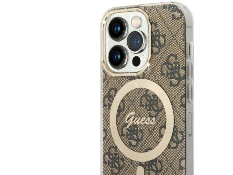 Guess GUHMP14LH4STW iPhone 14 Pro 6.1 ruskea/ruskea kovakotelo 4G MagSafe
