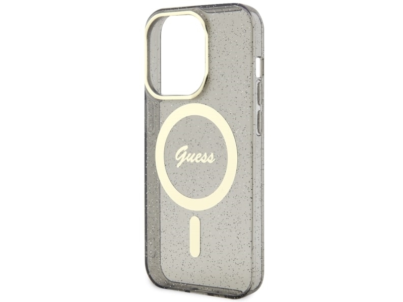 Guess Guhmp14lhcmcgk Iphone 14 Pro 6,1" Hardcase Glitter Gold Magsafe - Sort/Sort