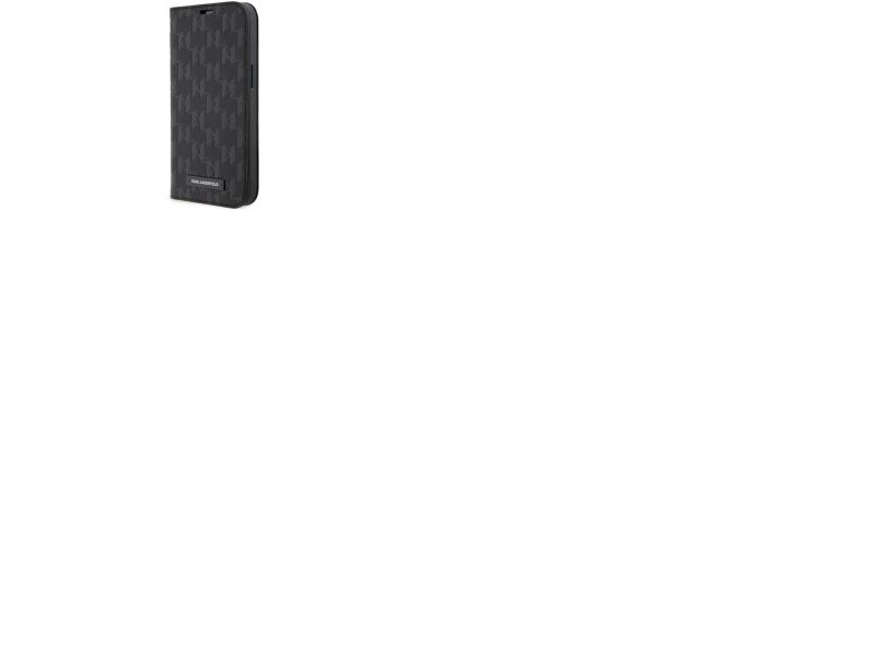 Karl Lagerfeld Klbkp14lsaklhpk Iphone 14 Pro 6,1" Bookcase - Schwarz/Schwarz Saffiano Monogramm