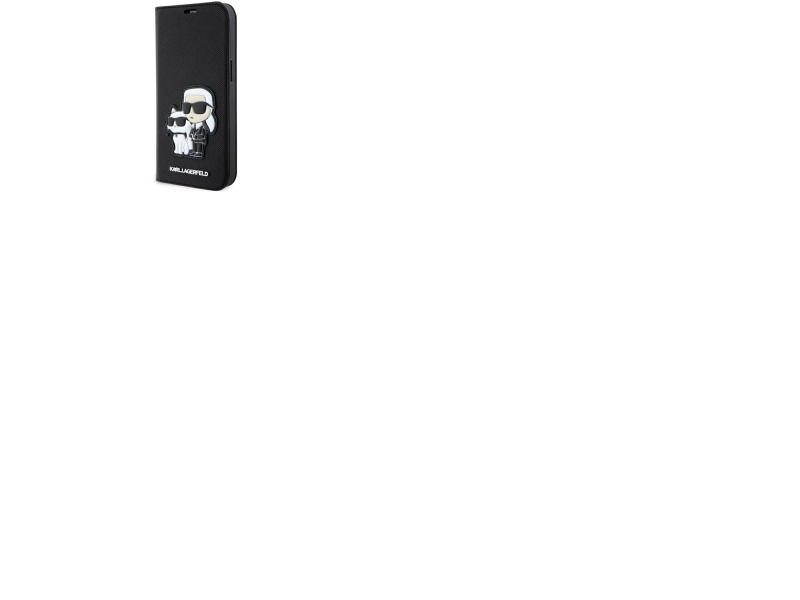 Karl Lagerfeld Klbkp14lsankcpk Iphone 14 Pro 6.1" Bogstøtte/Hülle Sort Saffiano Karl &Amp Choupette