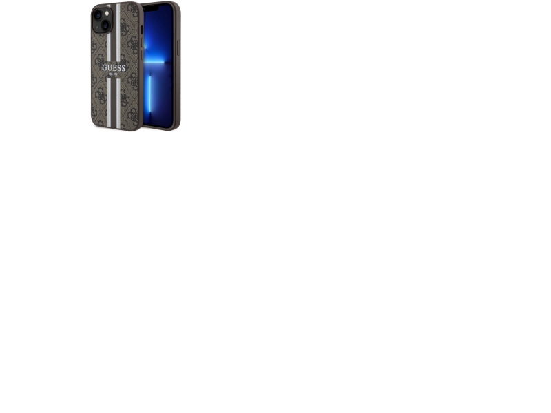 Guess Guhmp14sp4rpsw Iphone 14 6,1" Hårdtcover 4G Trykte Striber Magsafe - Brun/Brun