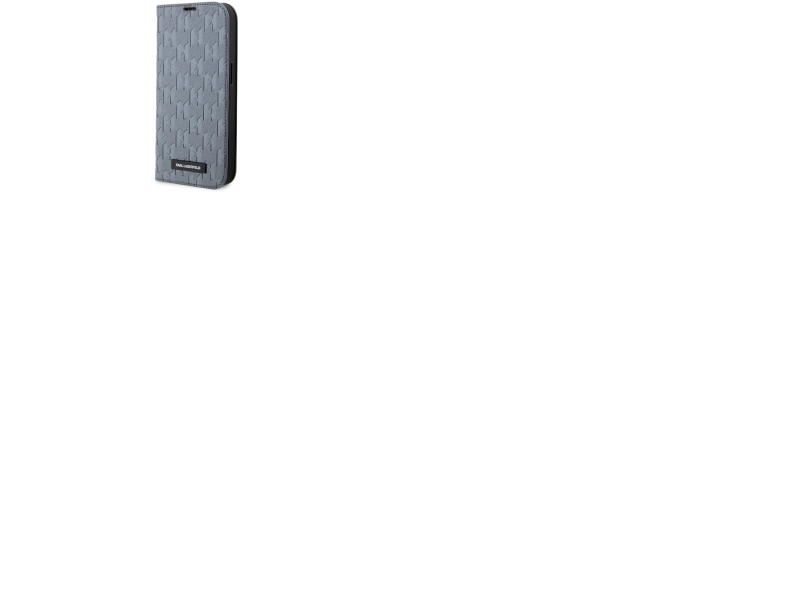 Karl Lagerfeld Klbkp14lsaklhpg Iphone 14 Pro 6.1" Buchhülle Silber/Silber Saffiano Monogram