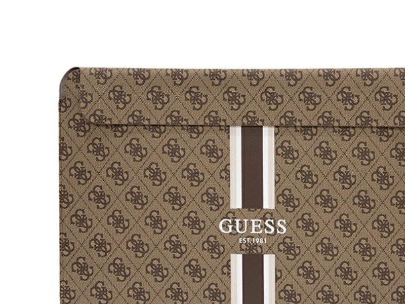 Guess 4G Printed Stripes Cover Für 14" Laptop - Braun