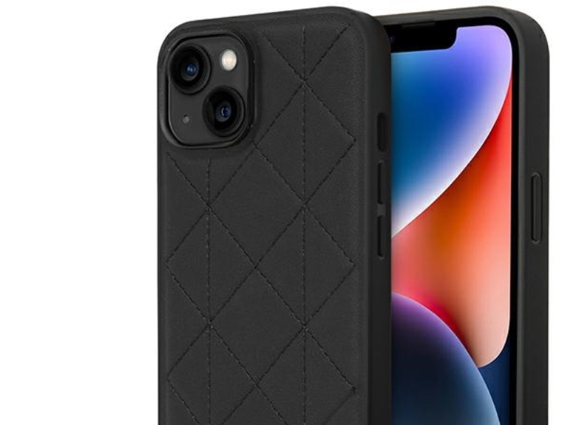 Bmw Bmhcp14s22rqdk Hülle Für Iphone 14 6,1" Schwarz/Schwarz Leder Gesteppt