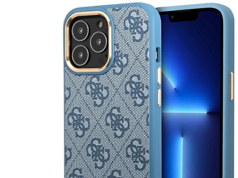 Guess Guhmp14lu4gprb Iphone 14 Pro 6,1" Blå/Blå Hårdt Cover 4G Logo Magsafe