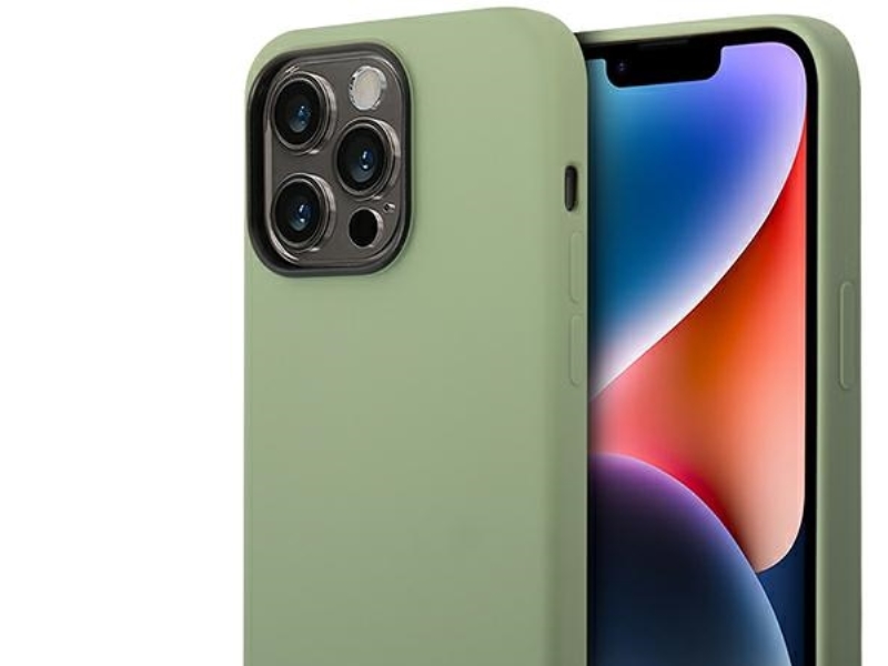 Guess Silicone Logo Plate Magsafe Case For Iphone 14 Pro Max - Green