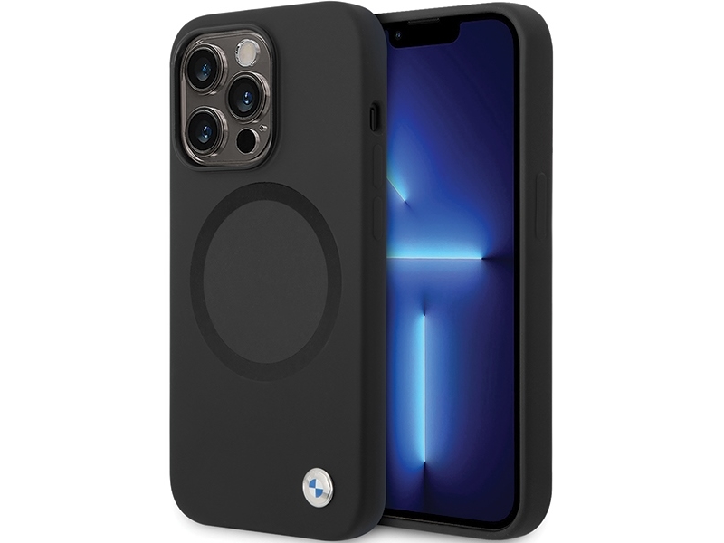 Bmw Bmhmp14lsilbk2 Cover Til Iphone 14 Pro - Sort Signature Liquid Silicone Magsafe