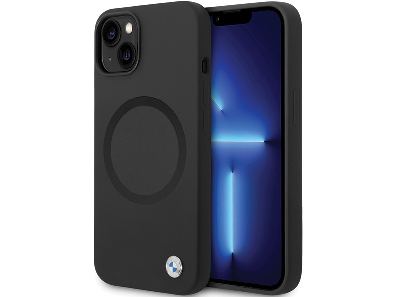 Bmw Bmhmp14ssilbk2 Case Für Iphone 14 - Schwarz Signature Liquid Silicone Magsafe