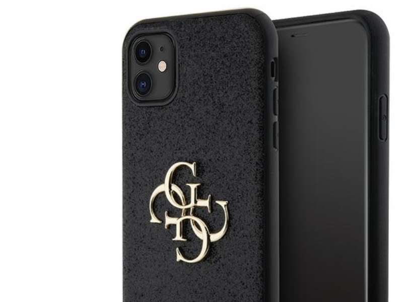 Guess Guhcn61hg4sgk Cover Til Iphone 11 / Xr - Sort Glimmer Script Big 4G