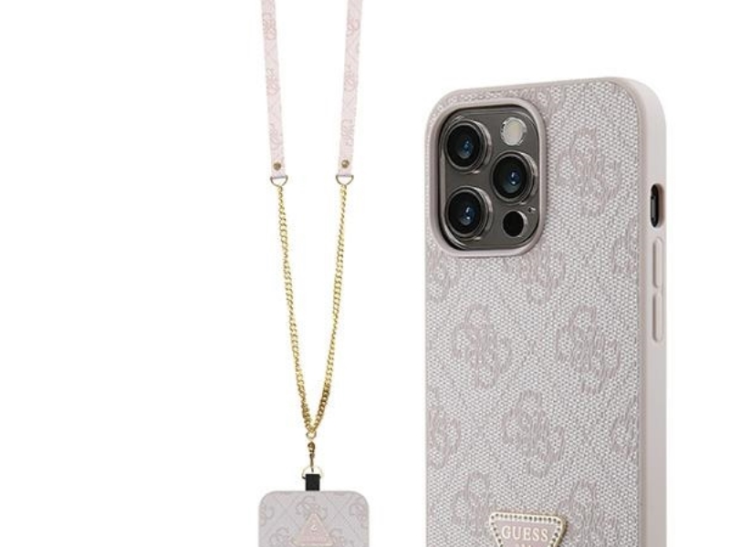 Guess Guhcp13lp4tdscpp Case Für Iphone 13 Pro / 13 - Pink Crossbody 4G Metal Logo