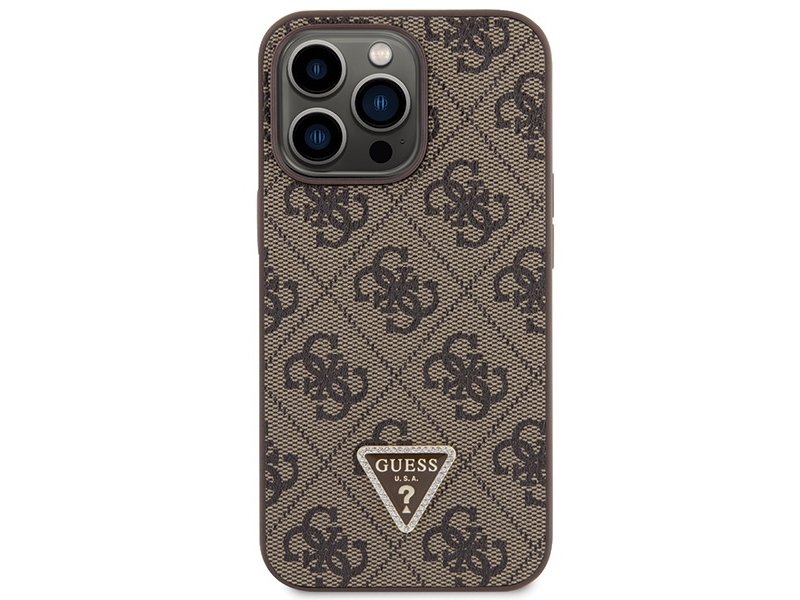 Hurtel Guess Guhcp13lp4tdscpw Cover Til Iphone 13 Pro / 13 - Brun Crossbody 4G Metal-Logo