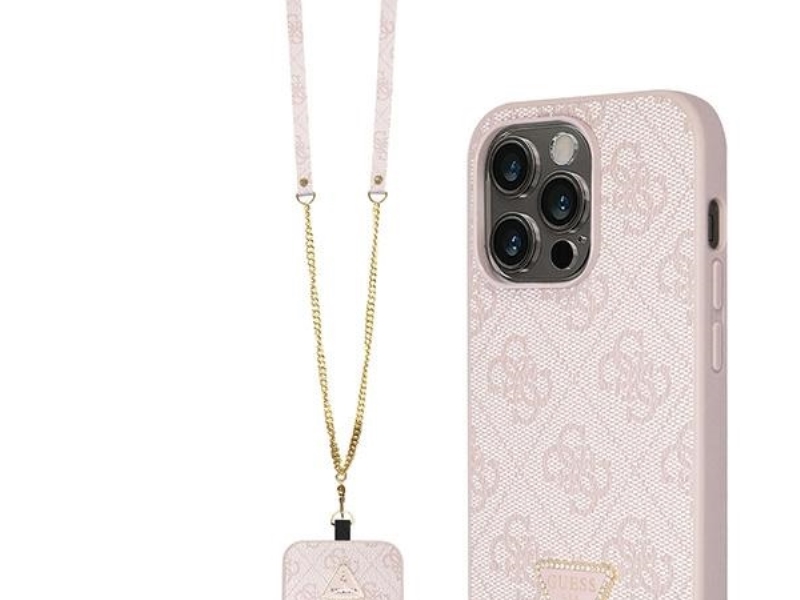 Guess Guhcp14lp4tdscpp Hülle Für Iphone 14 Pro - Pink Crossbody 4G Metall-Logo