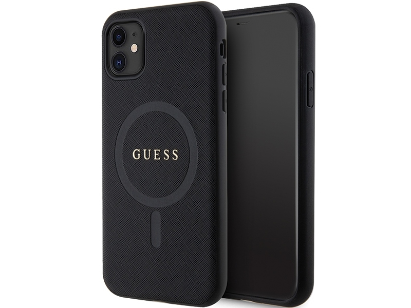 Guess Guhmn61psahmck Case Für Iphone 11 / Xr - Schwarz Saffiano Magsafe