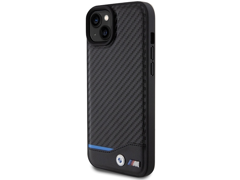 Bmw Leder Carbon Case Für Iphone 15 Plus – Schwarz