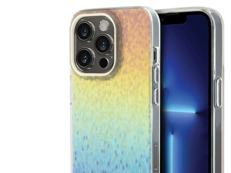 Guess Iml Facetten-Spiegel Disco Irisierende Hülle Für Iphone 15 Pro - Mehrfarbig