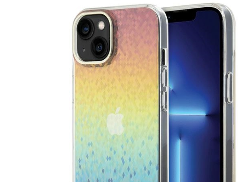 Guess Iml Faceted Mirror Disco Irisierende Case Für Iphone 15 - Mehrfarbig