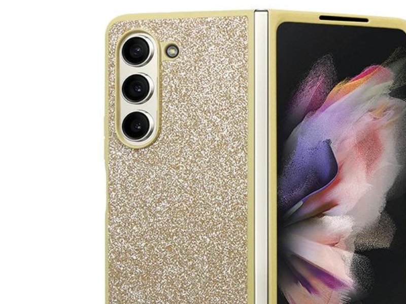 Guess Glitrende Script Cover Til Samsung Galaxy Z Fold 5 - Guld