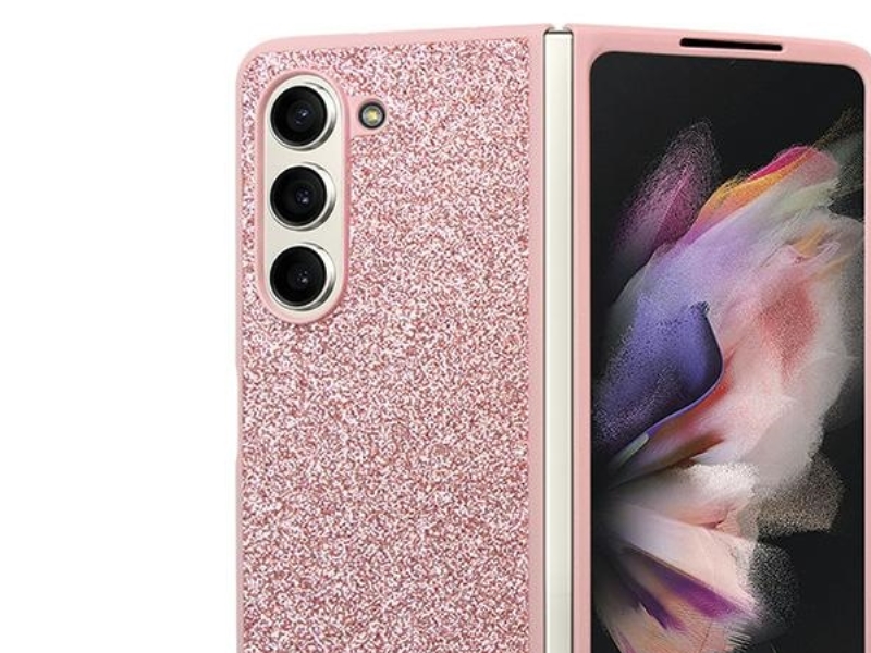 Guess Glitter Script Case Für Samsung Galaxy Z Fold 5 - Pink