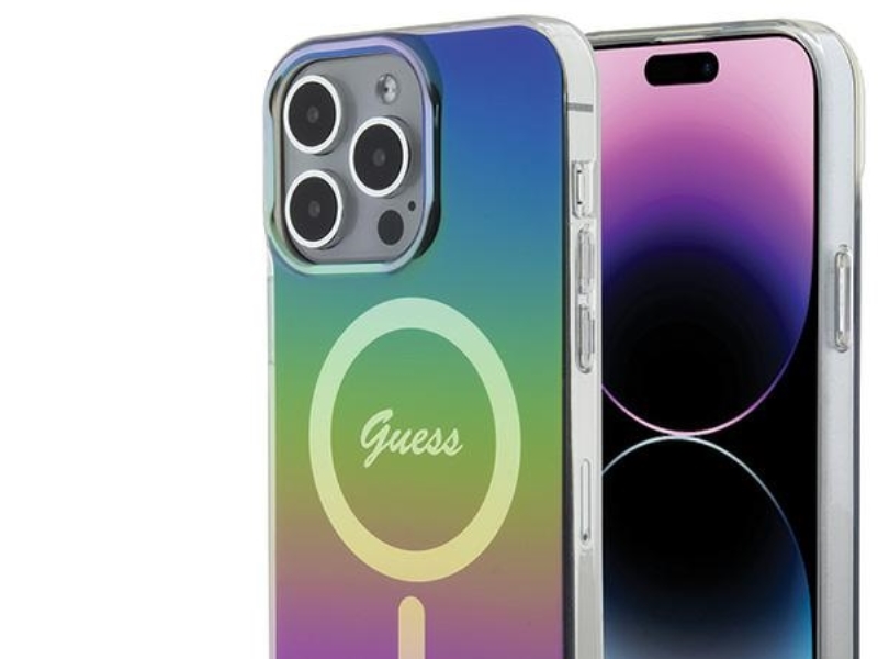 Guess Iml Schimmerndes Magsafe Case Für Iphone 15 Pro - Schwarz