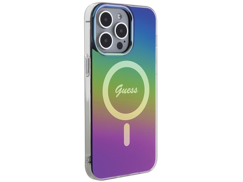 Guess Iml Iriserende Magsafe-Cover Til Iphone 15 Pro - Sort