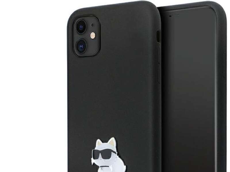 Karl Lagerfeld Klhcn61smhcnpk Etui Til Iphone 11 / Xr - Sort Silikone Med C-Metal Pin