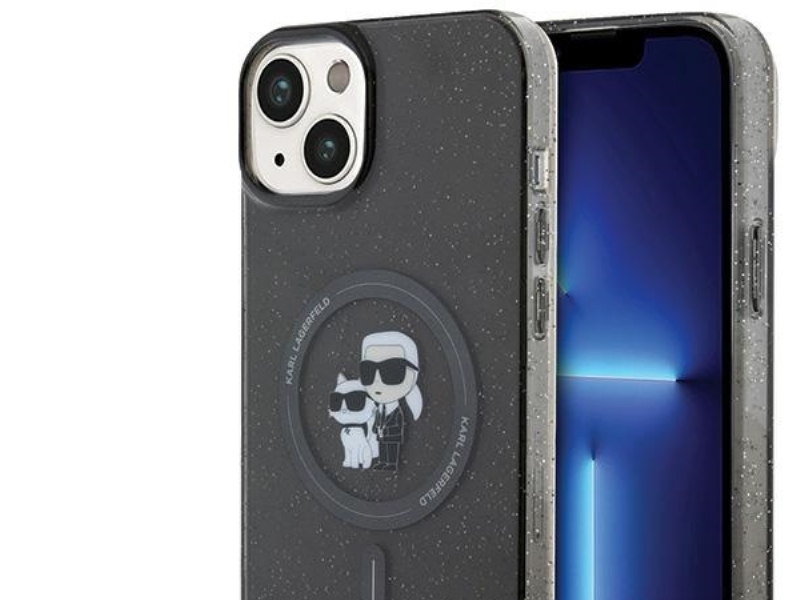 Karl Lagerfeld Karl&Choupette Glitter Magsafe-Case Für Iphone 15 - Schwarz