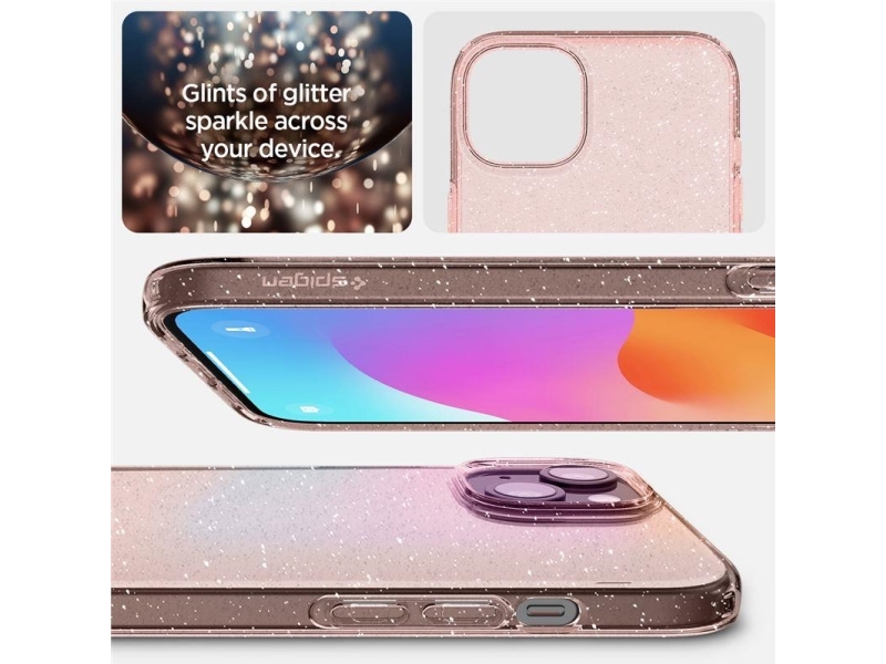 Spigen Liquid Crystal Glitter Case Für Iphone 15 Plus - Pink/Transparent