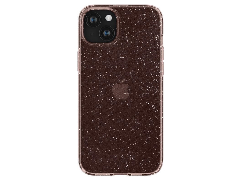 Spigen Liquid Crystal Glitter Cover Til Iphone 15 Plus - Pink/Clear