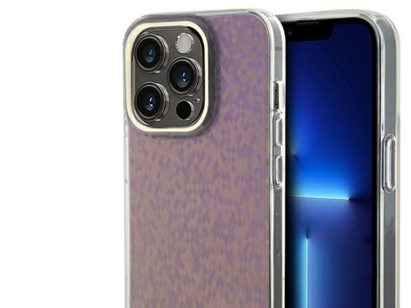 Guess Guhcp15lhdecmp Iphone 15 Pro 6.1" Pink/Pink Hardcase Iml Facetteret Spejl Disko Iriserende